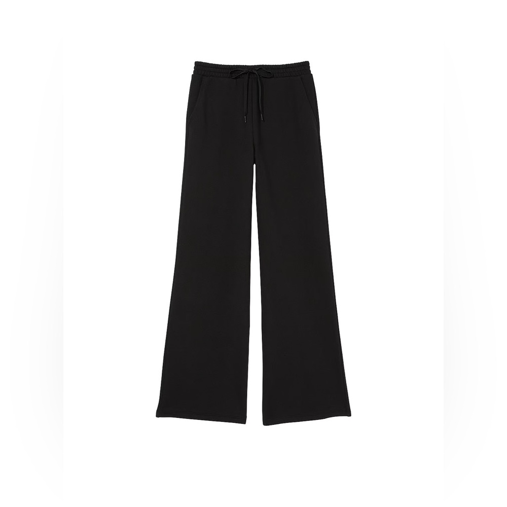 NWT VICTORIA'S SECRET Cotton Fleece Wide-Leg Sweatpants - Picture 3 of 4